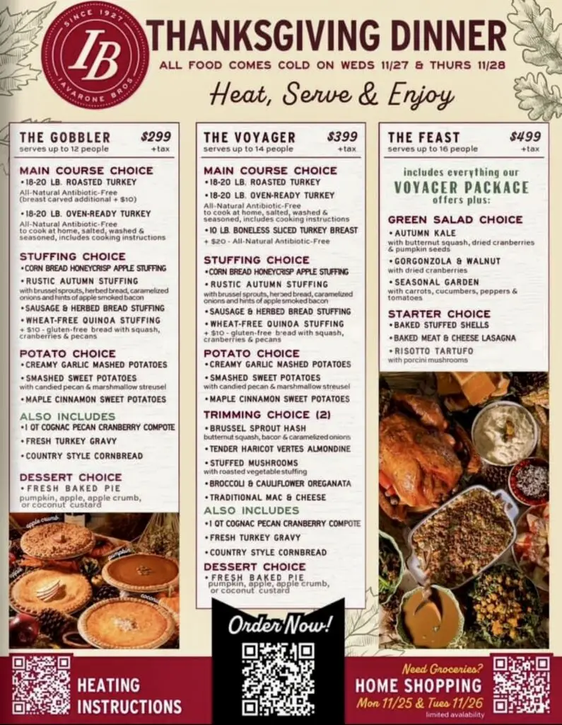 Thanksgiving Take-Out Specials